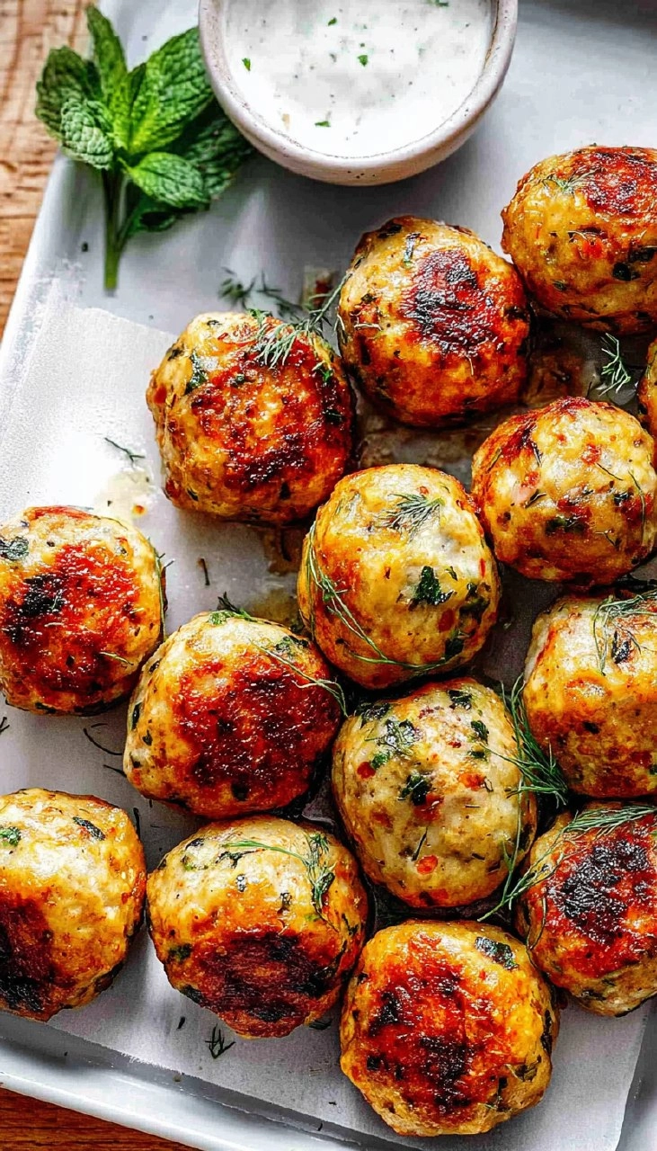 Mediterranean Chicken Meatballs 110 Mediterranean Chicken Meatballs