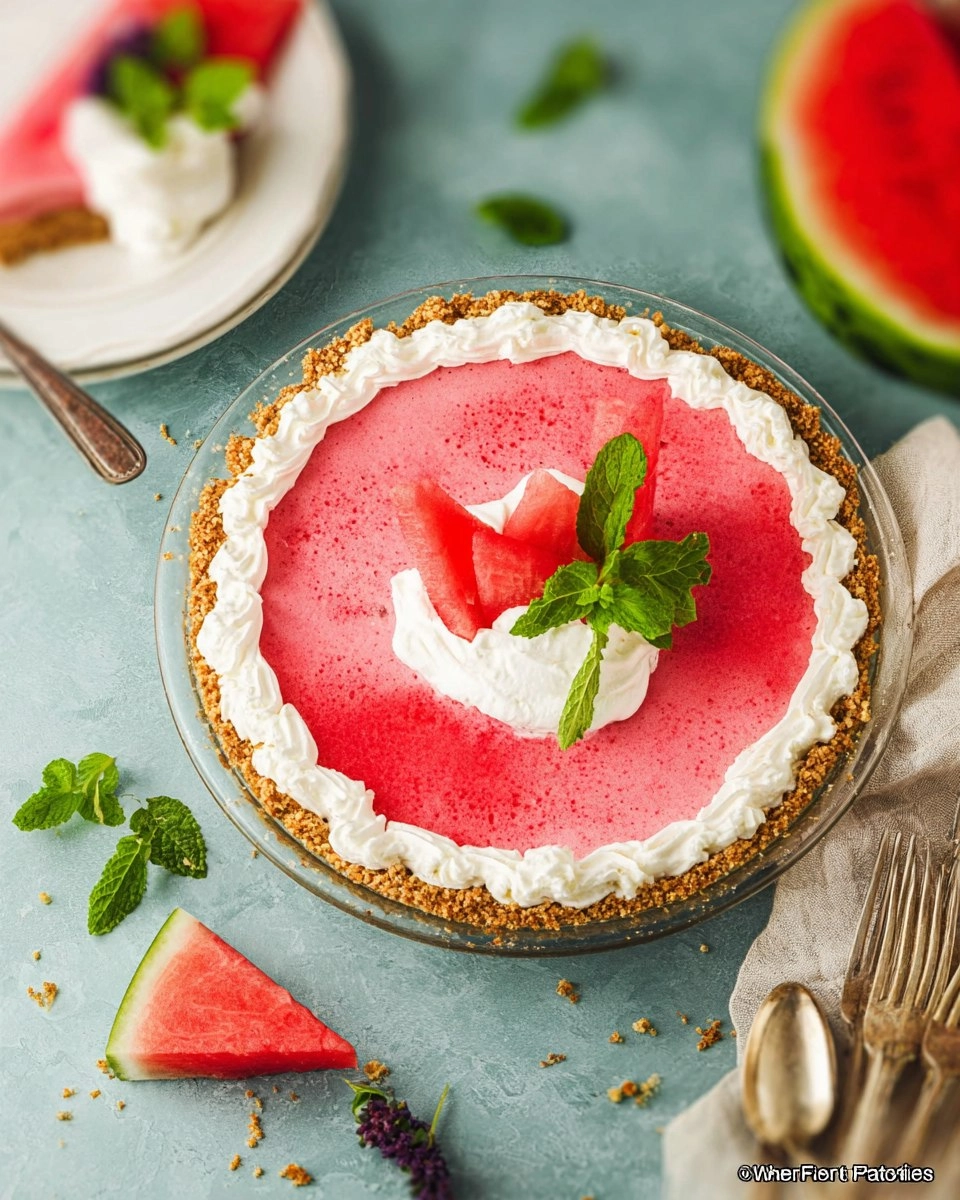 No-Bake Watermelon Pie: An Easy Summer Dessert 79 No-Bake Watermelon Pie: An Easy Summer Dessert
