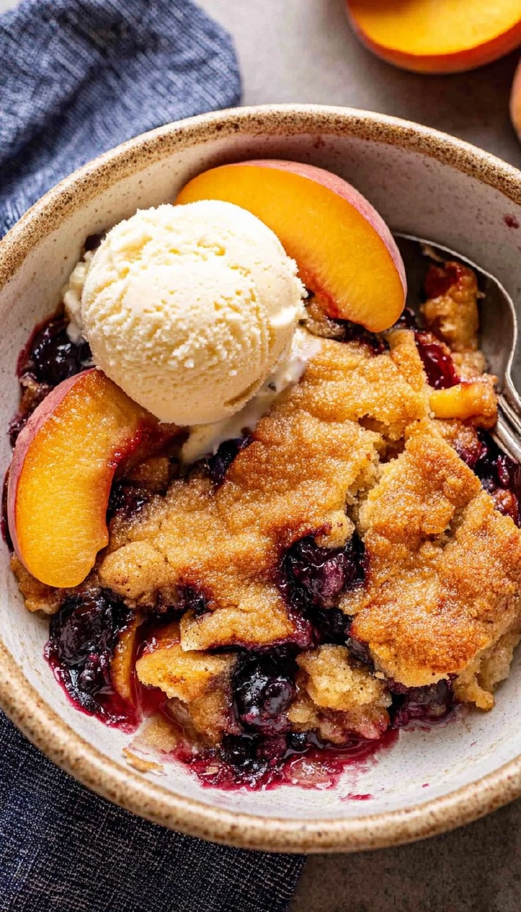 Peach Blueberry Cobbler 120 Peach Blueberry Cobbler
