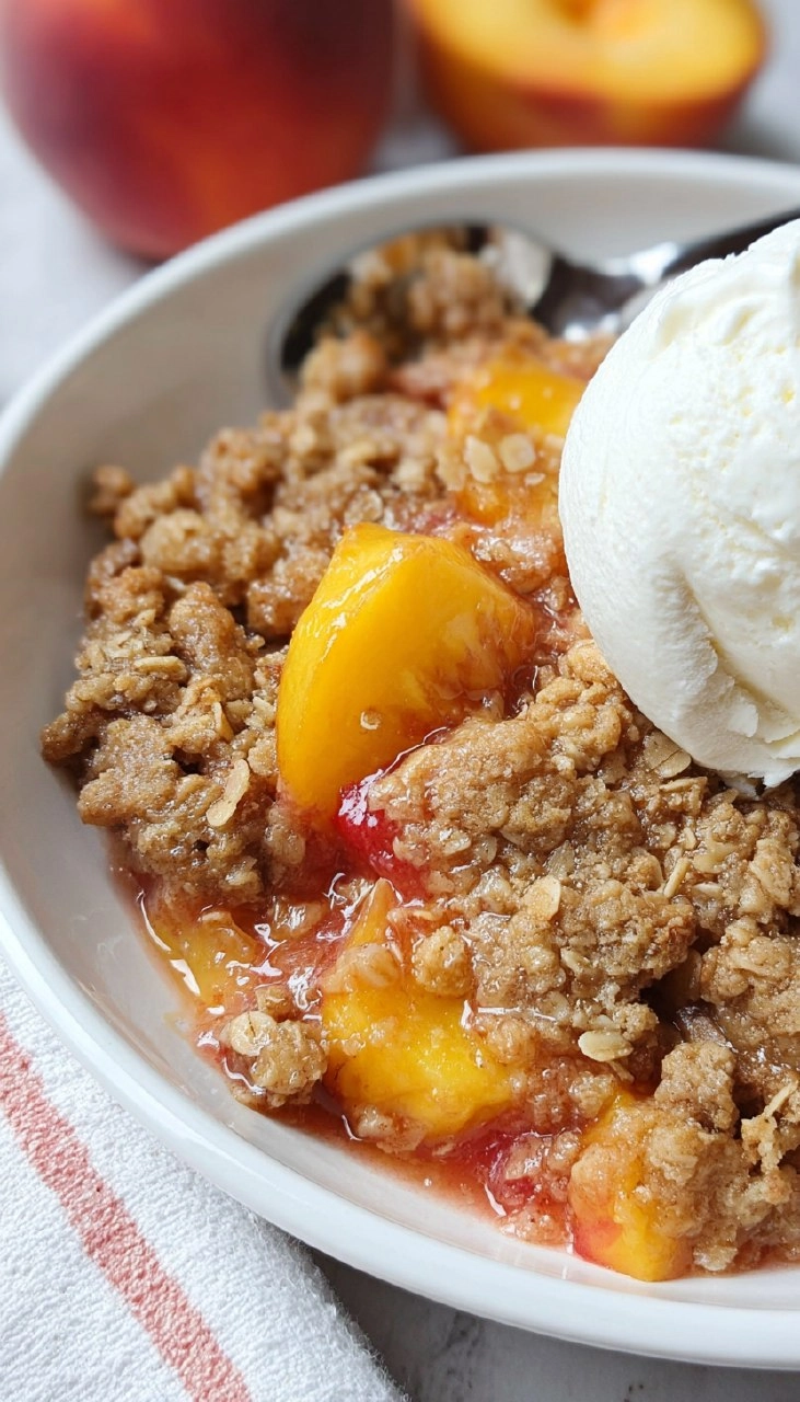 Simple Peach Crisp with Oat Topping 95 Simple Peach Crisp with Oat Topping