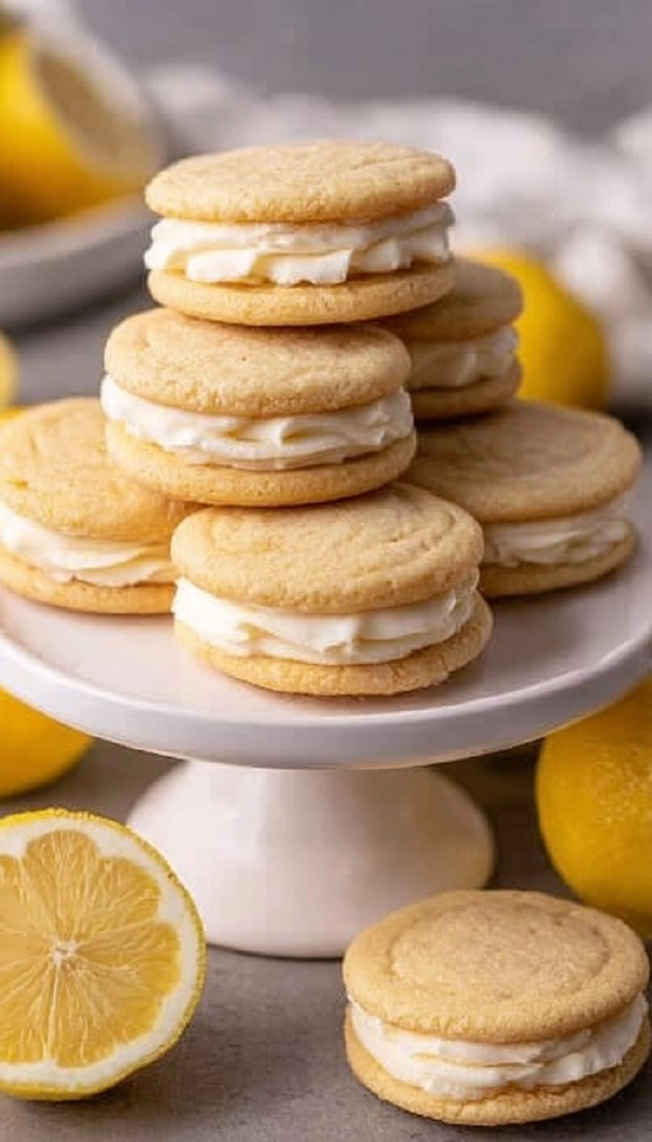 Soft and Chewy Lemon Sandwich Cookies with Cream Cheese Frosting 170 Soft and Chewy Lemon Sandwich Cookies with Cream Cheese Frosting