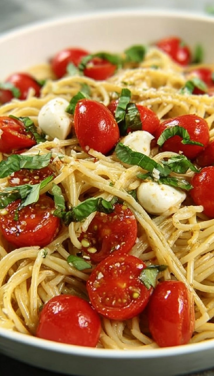 Tomato and Mozzarella Pasta (Pasta alla Checca) 90 Tomato and Mozzarella Pasta (Pasta alla Checca)