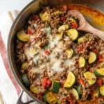 Cheesy-Ground-Beef-Zucchini-Skillet-Recipe