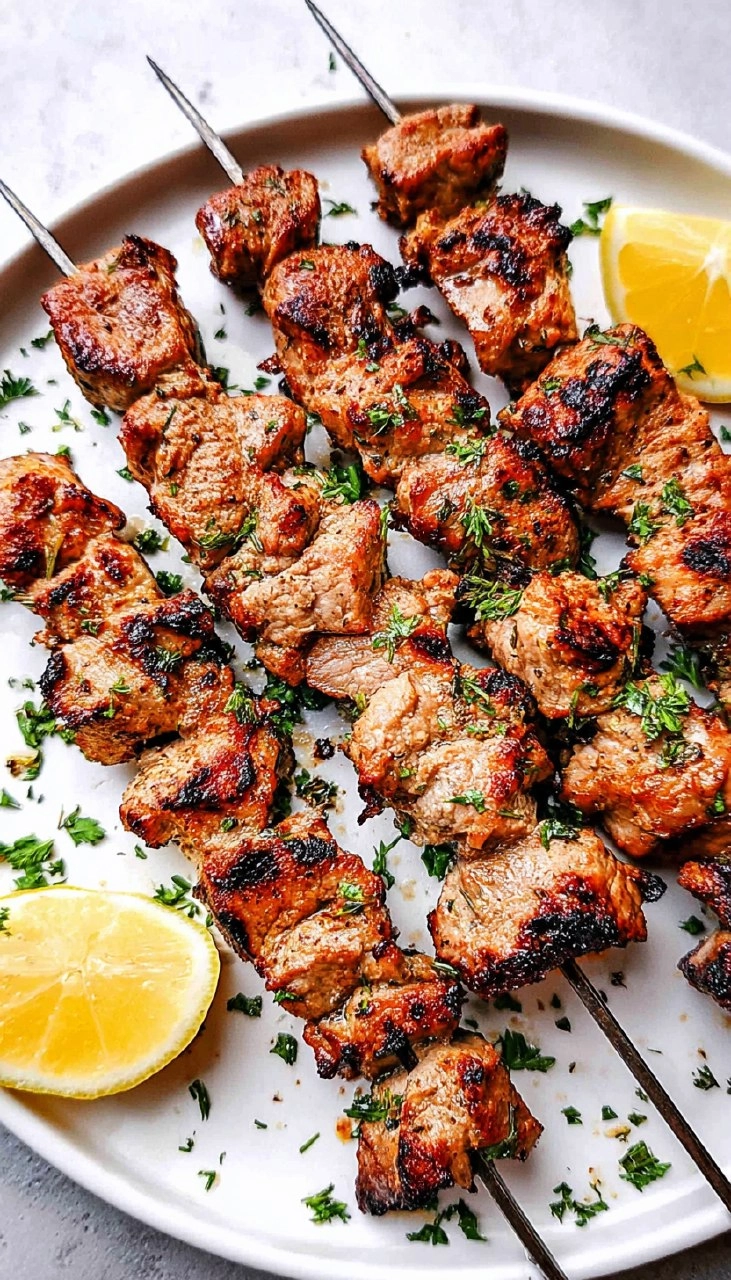 Greek Pork Souvlaki Skewers 90 Greek Pork Souvlaki Skewers