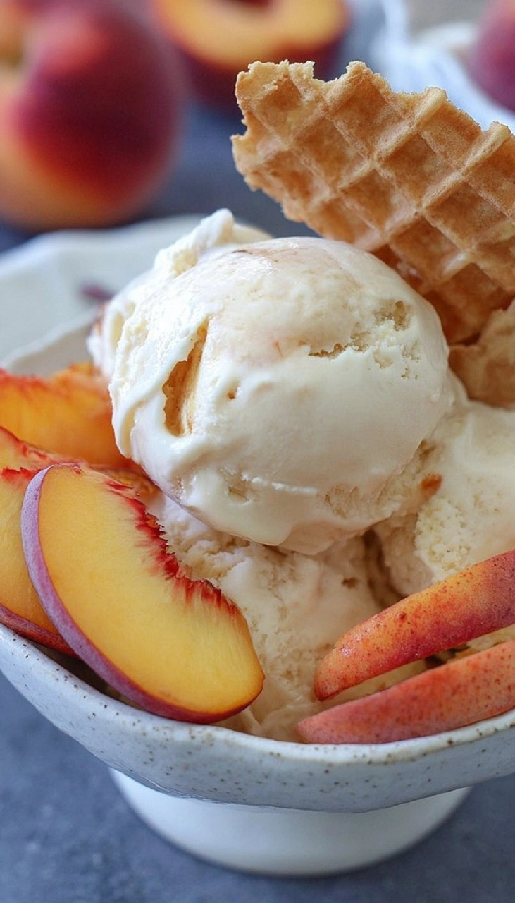 No Churn Peaches and Cream Ice Cream 75 No Churn Peaches and Cream Ice Cream