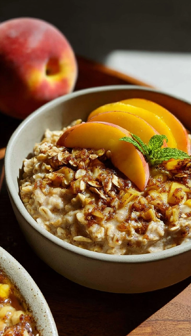 Peach Cobbler Oatmeal