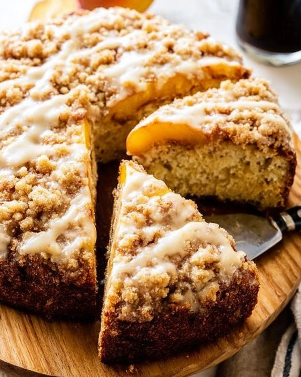 Peach Ricotta Cake with Brown Butter Streusel 144 Peach Ricotta Cake with Brown Butter Streusel