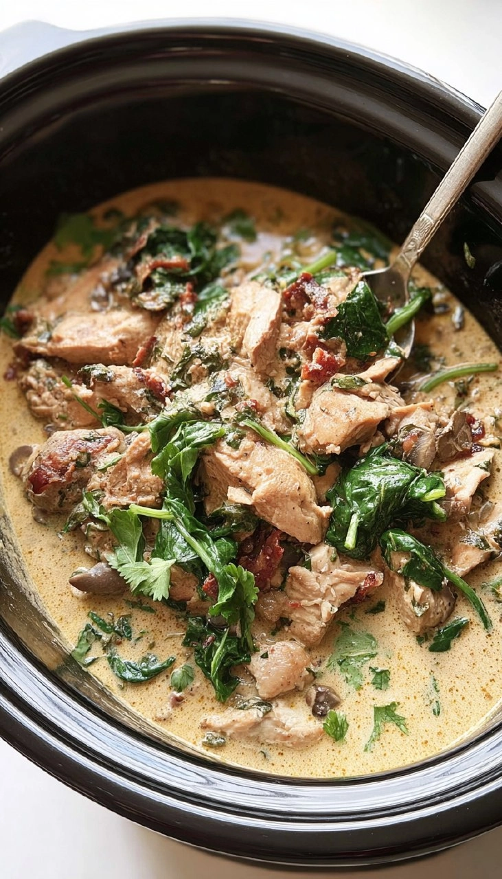 Slow Cooker Tuscan Chicken (Creamy, 10-Minute Prep) 100 Slow Cooker Tuscan Chicken (Creamy, 10-Minute Prep)