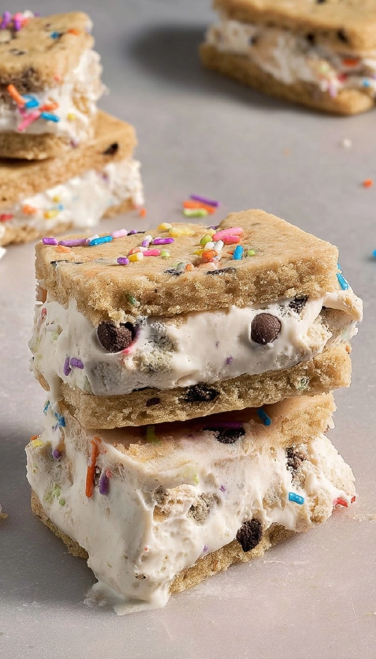 Vegan Cookie Dough Ice Cream Sandwiches