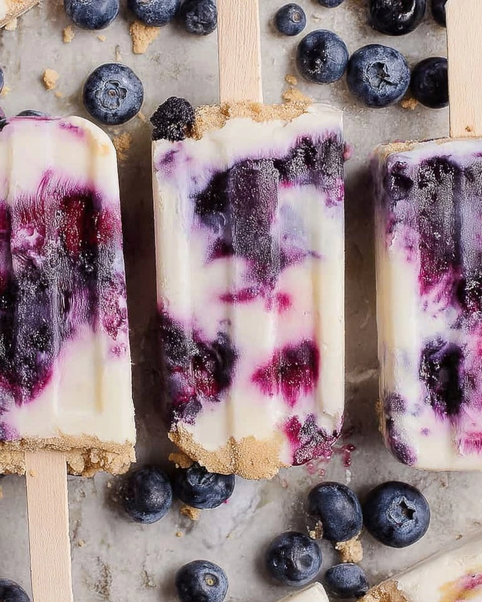 Blueberry Cheesecake Protein Popsicles 79 Blueberry Cheesecake Protein Popsicles