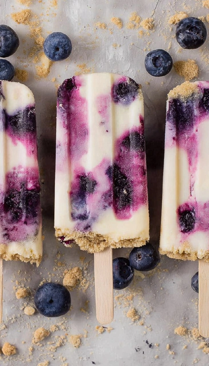 Blueberry Cheesecake Protein Popsicles 80 Blueberry Cheesecake Protein Popsicles