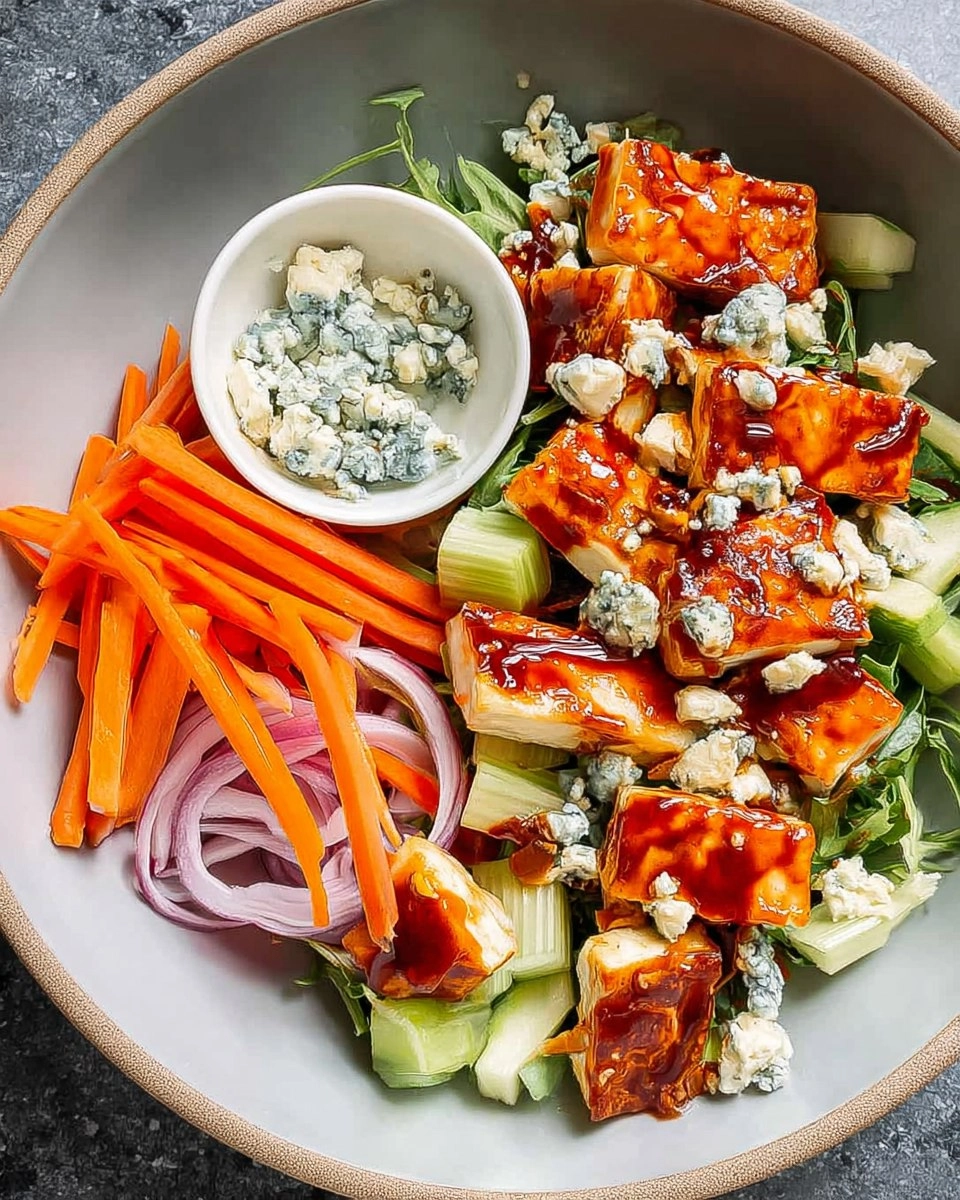 Crispy Buffalo Halloumi Salad 124 Crispy Buffalo Halloumi Salad