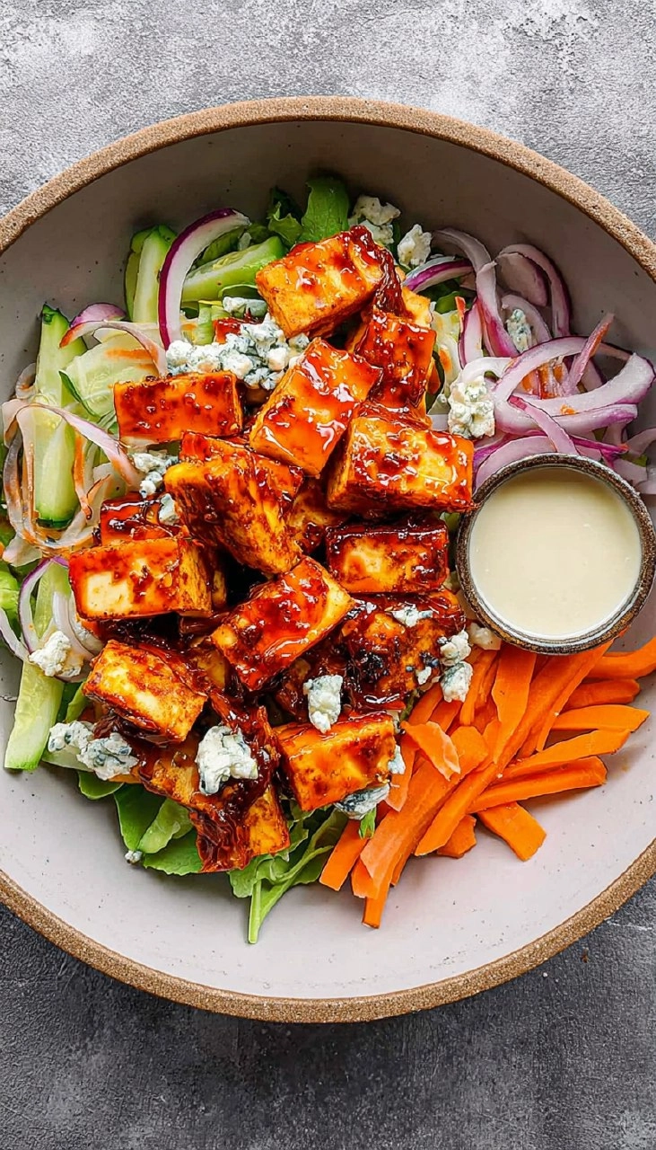 Crispy Buffalo Halloumi Salad 125 Crispy Buffalo Halloumi Salad