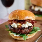Fig-and-Bacon-Goat-Cheese-Burgers-Recipe