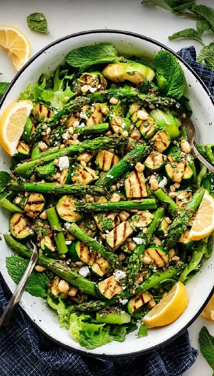 Grilled Asparagus & Zucchini Salad 130 Grilled Asparagus & Zucchini Salad