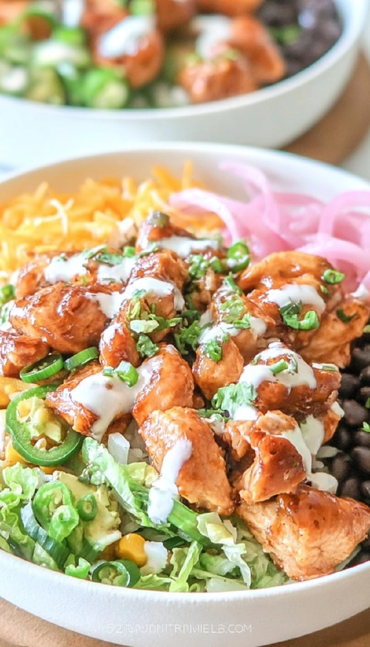 Honey BBQ Chicken Bowls 130 Honey BBQ Chicken Bowls