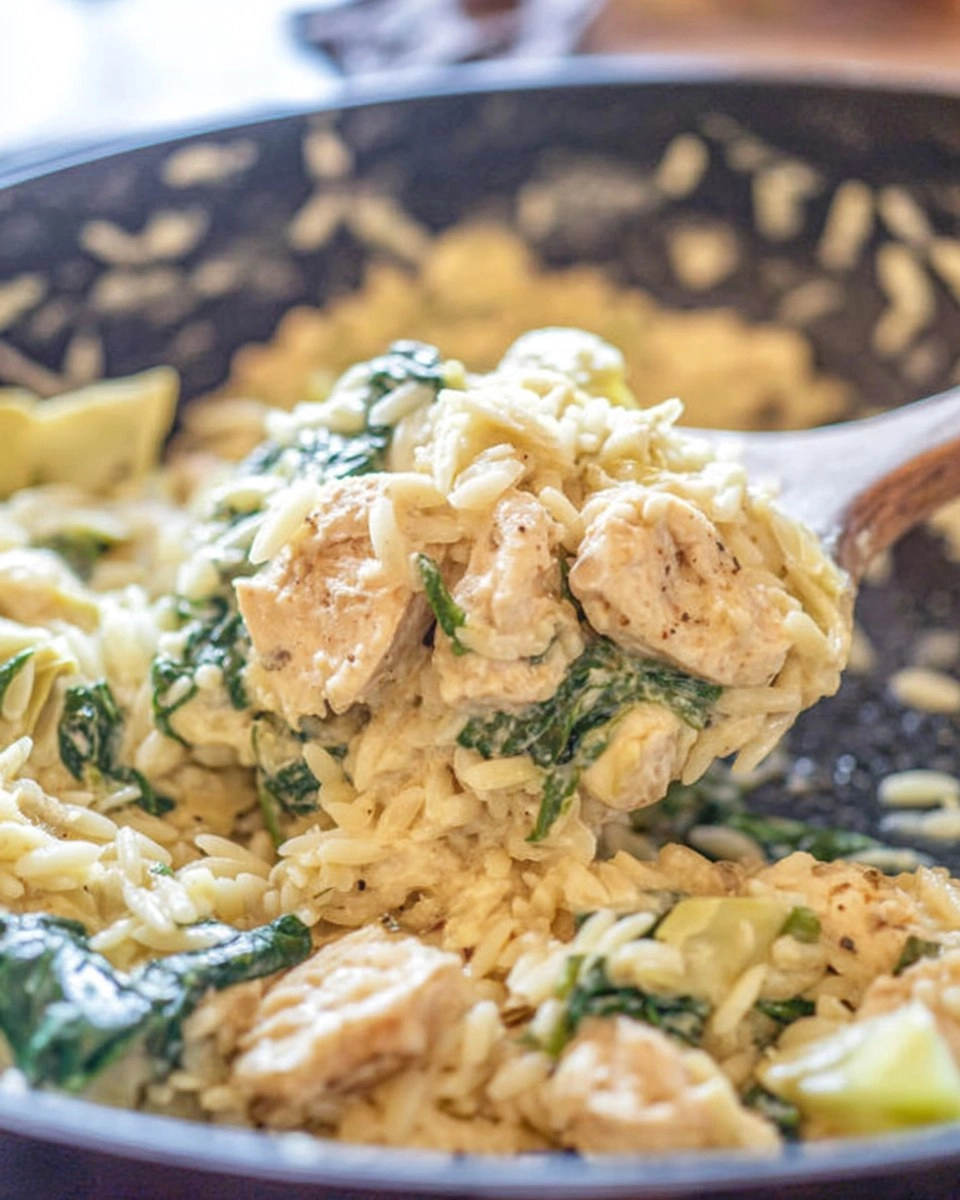 One Pot Spinach Artichoke Chicken Orzo 104 One Pot Spinach Artichoke Chicken Orzo
