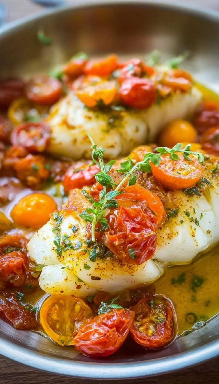 Pan-Seared Cod Recipe (with The Best Tomato Basil Sauce)