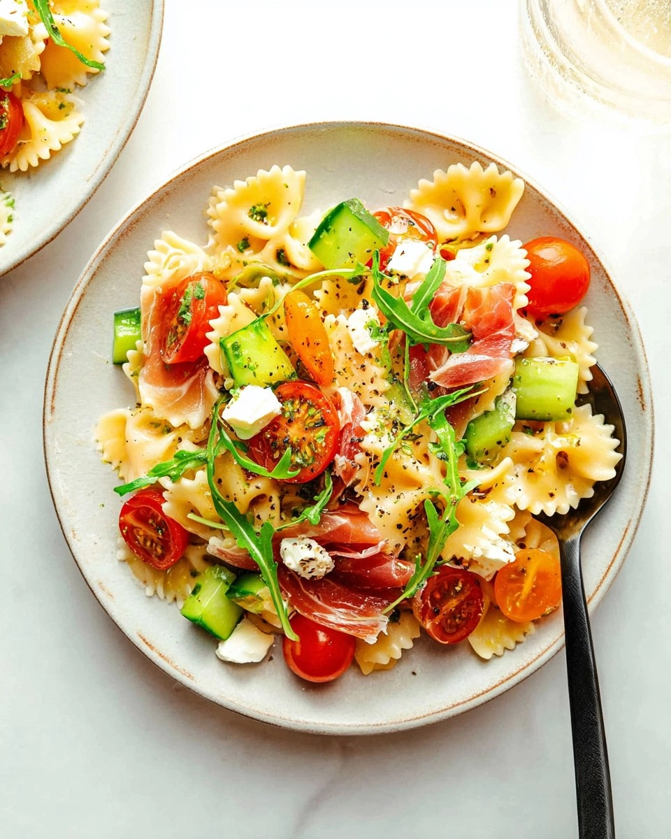 Prosciutto Melon Pasta Salad