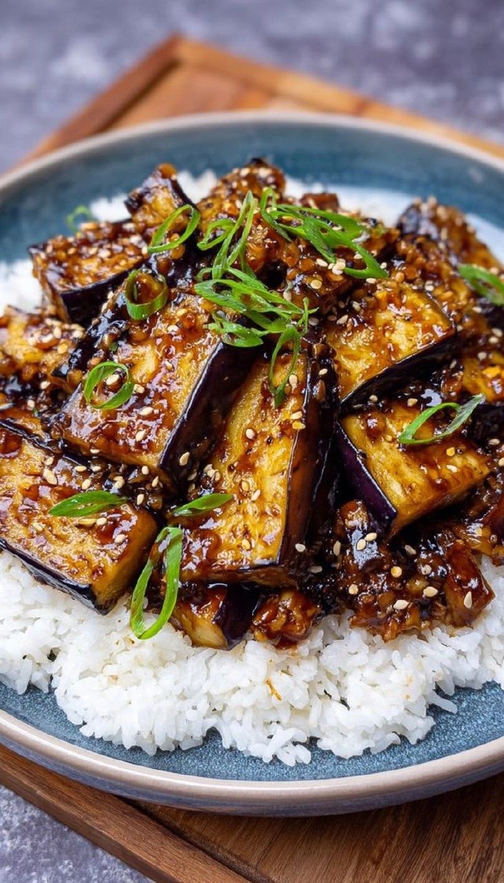 Sticky Teriyaki Eggplant