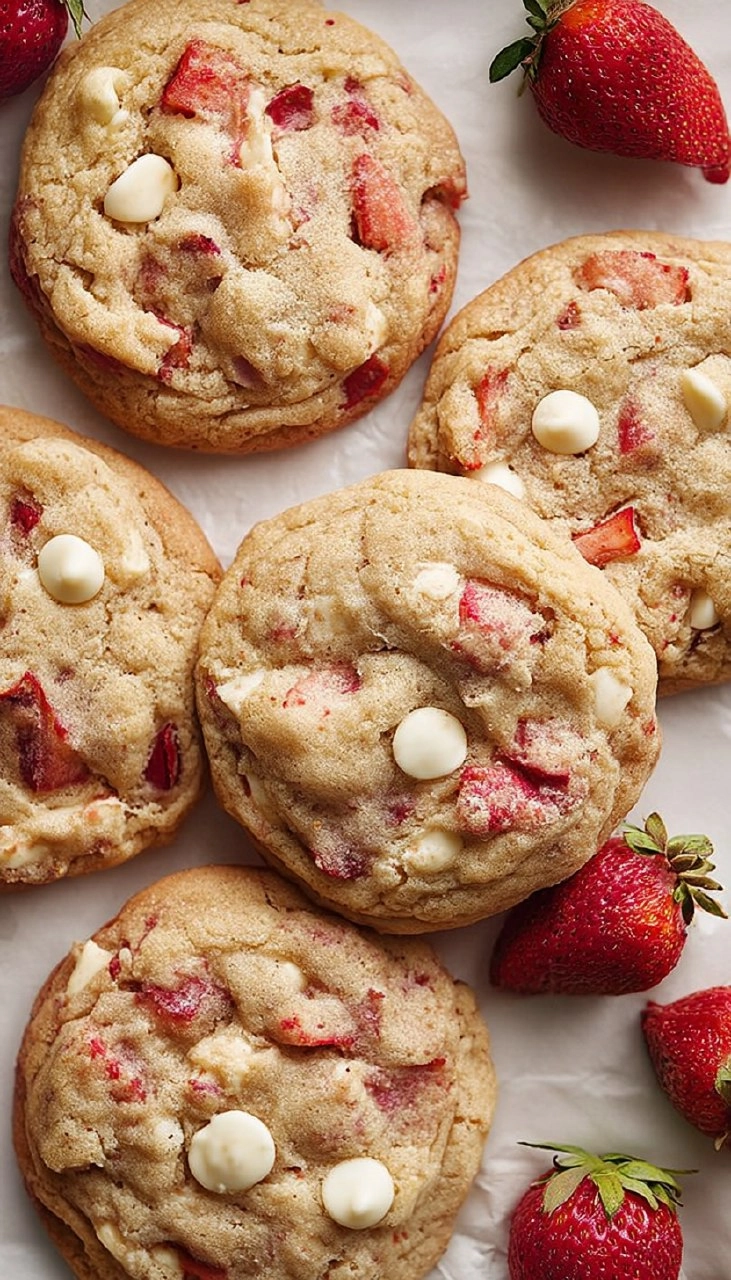 Strawberries and Cream Cookies (The Best Strawberry Flavor!)