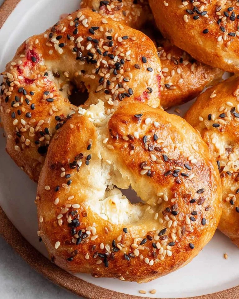 Strawberry-Cottage-Cheese-Bagels-Recipe