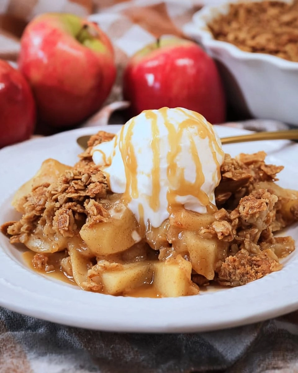 Caramel Apple Crisp with Crunchy Oat Topping 99 Caramel Apple Crisp with Crunchy Oat Topping