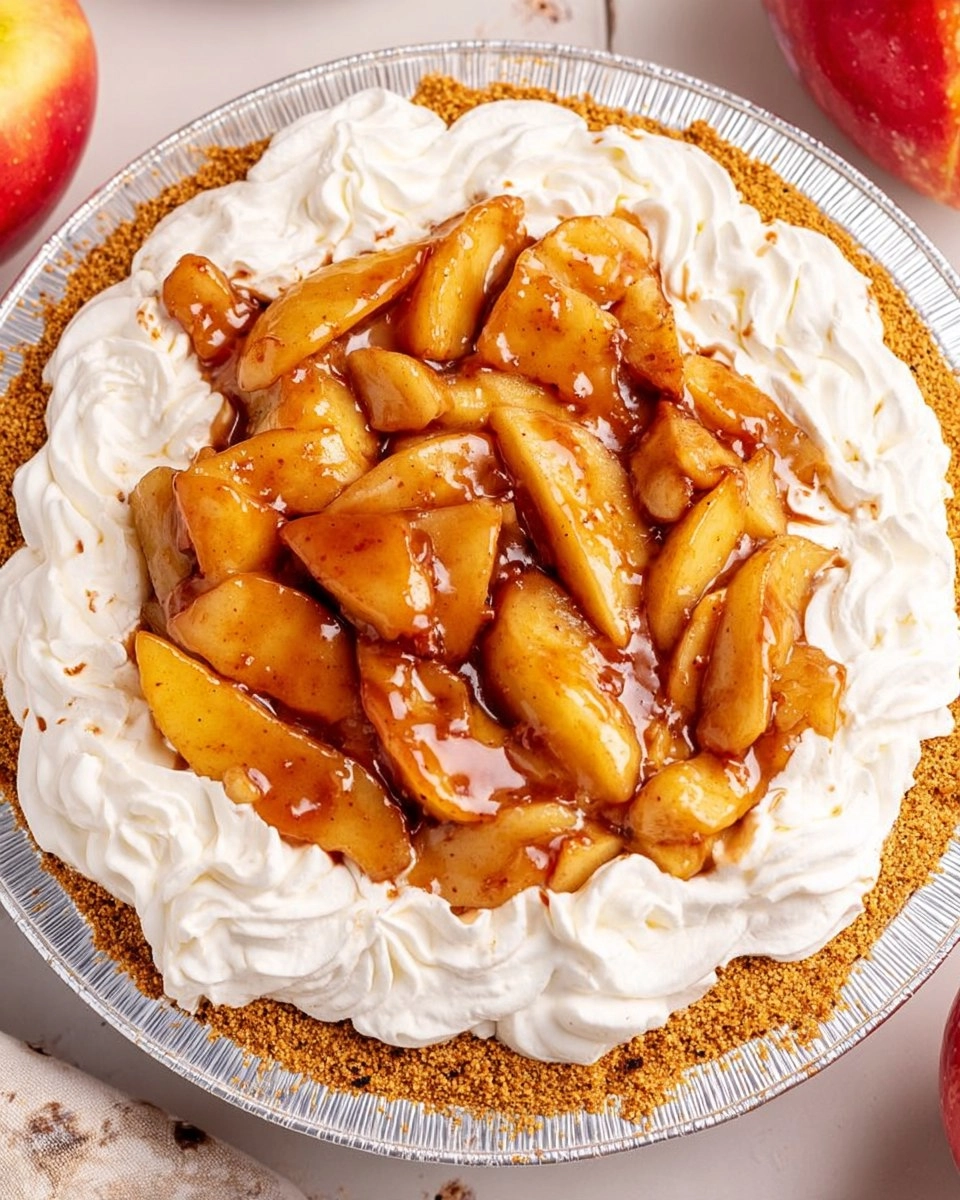 Creamy No Bake Apple Cheesecake Pie 2 Creamy-No-Bake-Apple-Cheesecake-Pie-Recipe