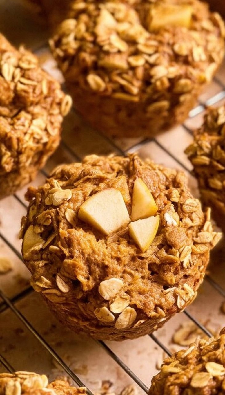 Healthy Apple Oatmeal Muffins (One Bowl)