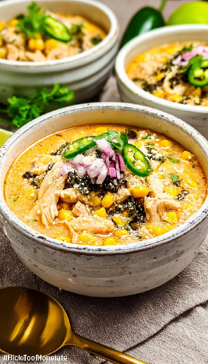 Mexican Street Corn White Chicken Chili (Tex-Mex Style)