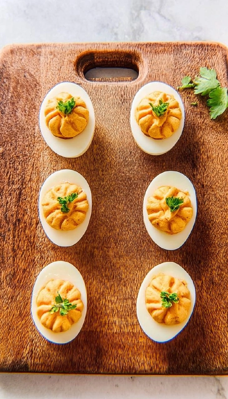 Pumpkin Deviled Eggs